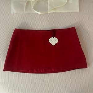 Mirror Palais mid rise mini skirt in scarlet